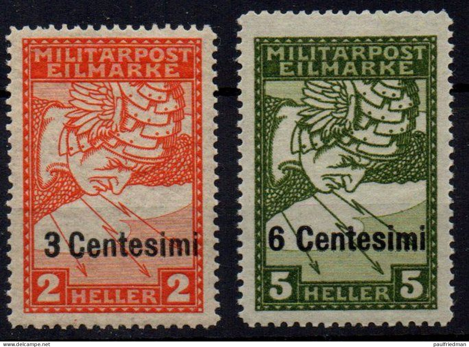 Friuli - Veneto 1918 - Occupazione Austriaca - Espressi Ristampe - Sassone R1 E R2 - Gomma Integra MNH** - Oest. Besetzung