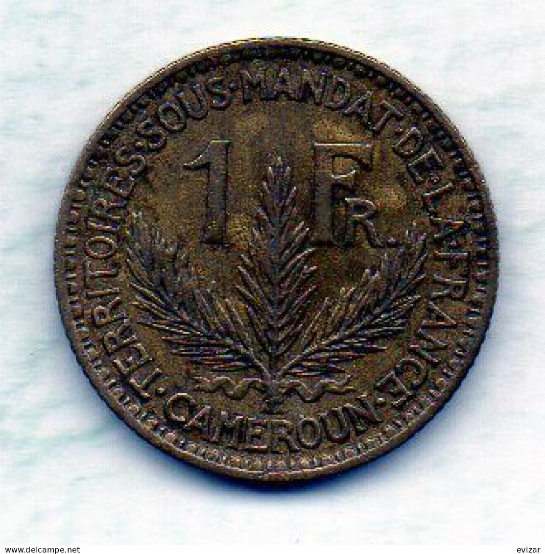 CAMEROUN, 1 Franc, Aluminum-Bronze, Year 1924, KM # 2 - Camerun