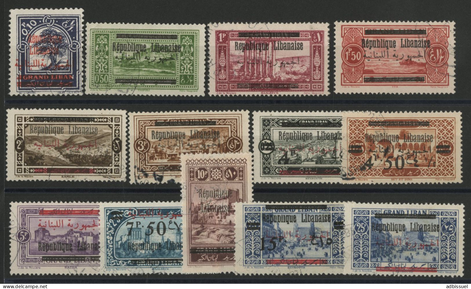 REPUBLIQUE LIBANAISE N° 98 à 110 (dont Le Rare N° 102) Cote 200 € Oblitérés - Usados