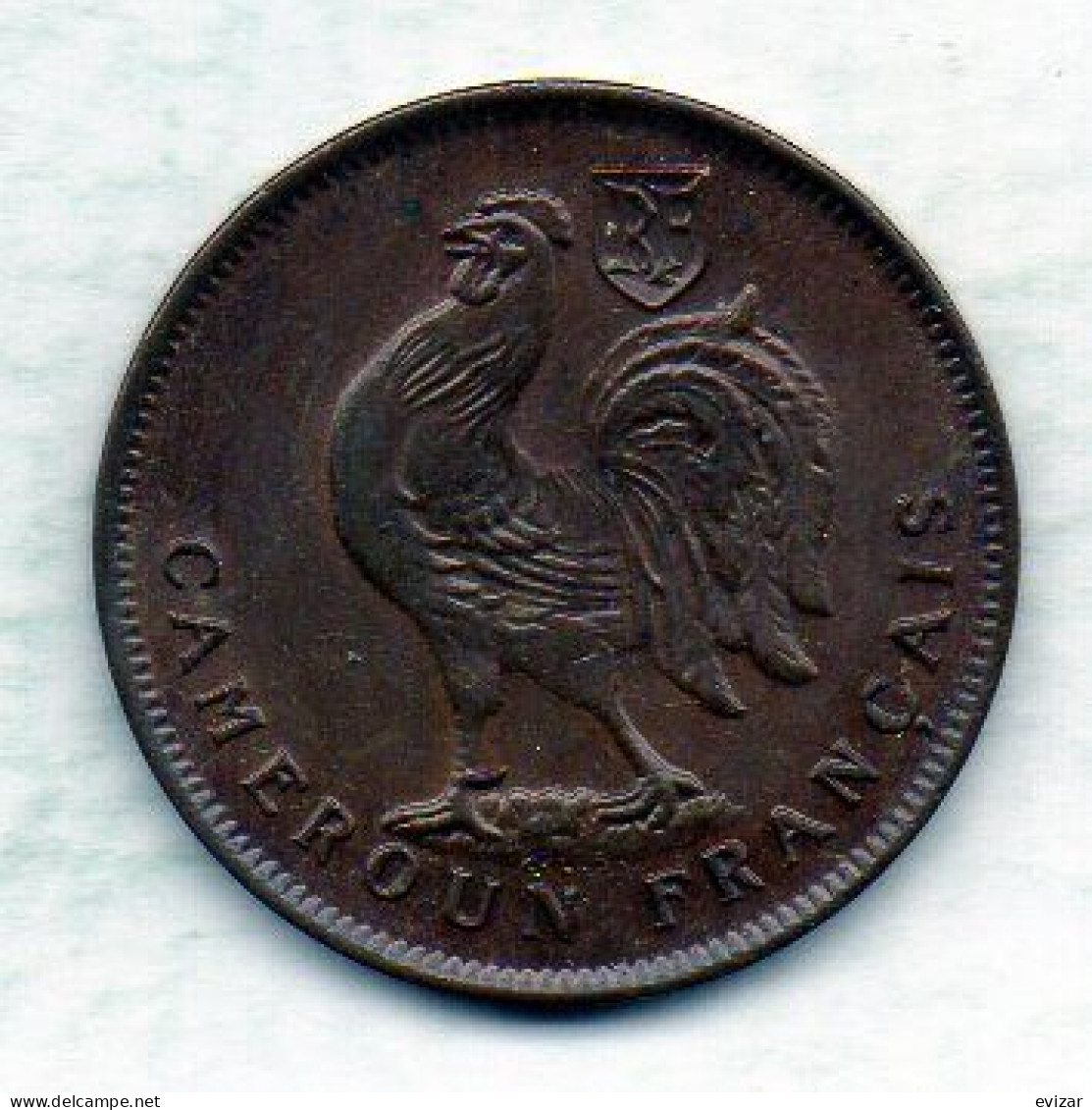 CAMEROUN, 1 Franc, Bronze, Year 1943, KM # 5 - Kamerun