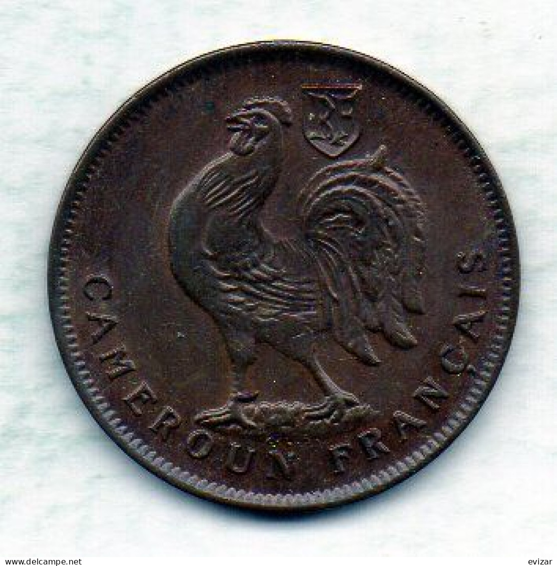 CAMEROUN, 1 Franc, Bronze, Year 1943, KM # 5 - Kameroen