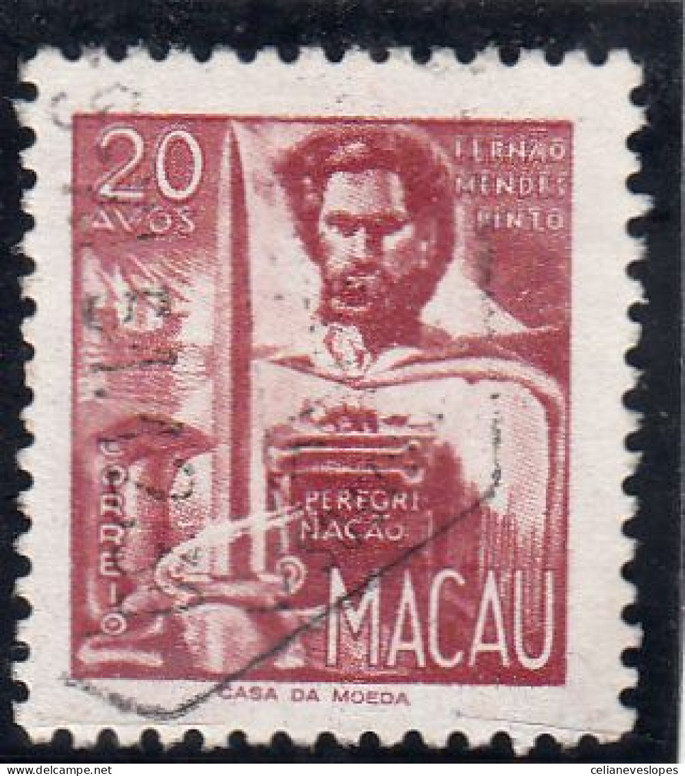 Macau, Macao, Vultos Do Oriente, 20 A. Fernão M. Pinto, 1951, Mundifil Nº 360 Used - Oblitérés