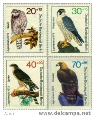 Berlin Berlijn Yvertn° 407-70 Mi 442-45 *** MNH Faune Oiseaux Vogels Birds Cote 6,50 Euro - Aigles & Rapaces Diurnes