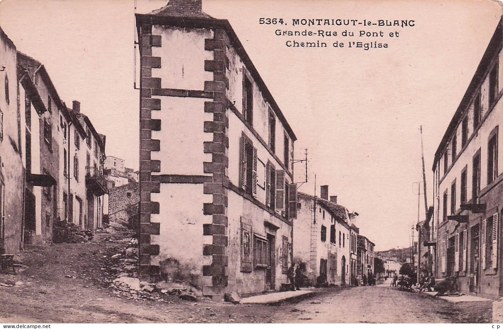 Montaigut Le Blanc - Grande Rue Et Chemin De L'Eglise   - CPA °J - Montaigut