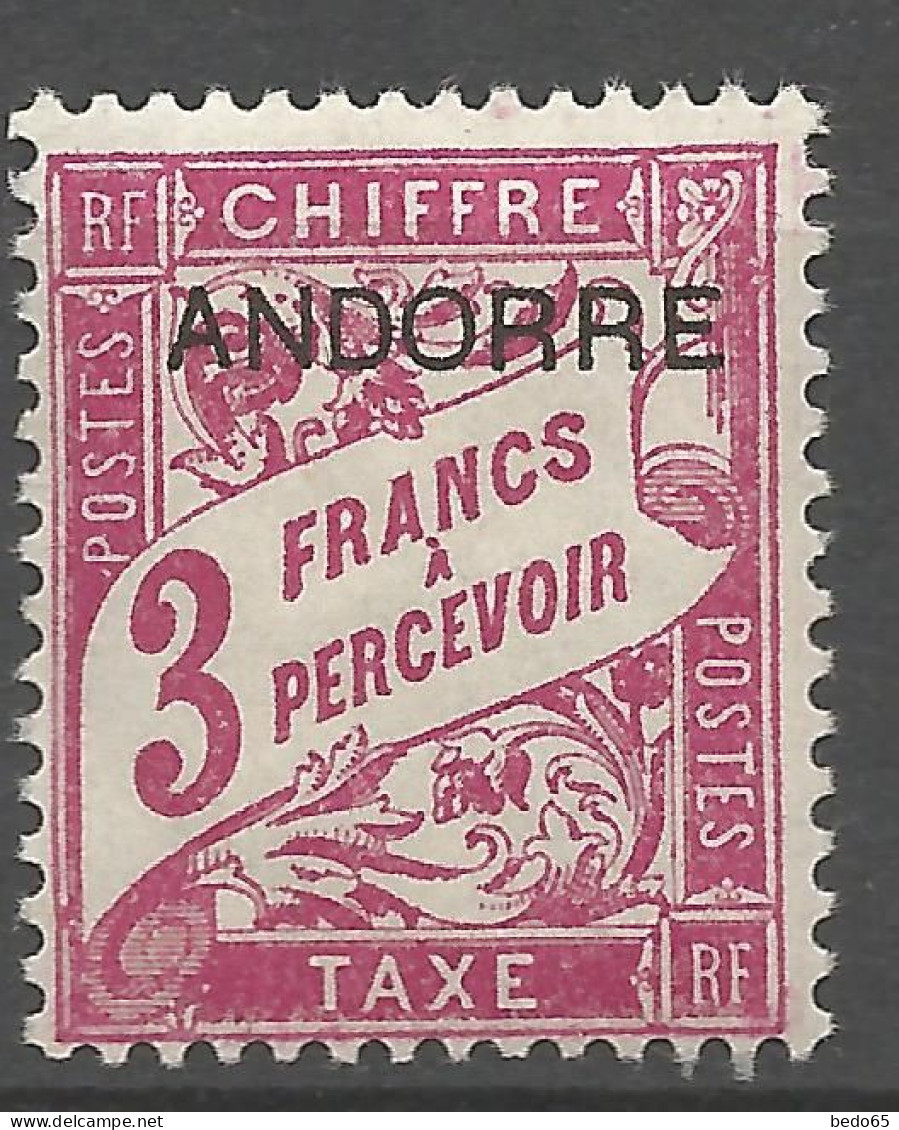 ANDORRE TAXE N° 8 NEUF** Sans CHARNIERE / Hingeless  / MH - Ungebraucht