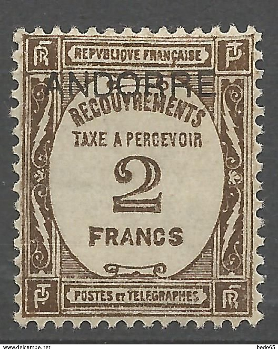 ANDORRE TAXE N° 14 NEUF* TRACE DE CHARNIERE  / Hinge  / MH - Unused Stamps