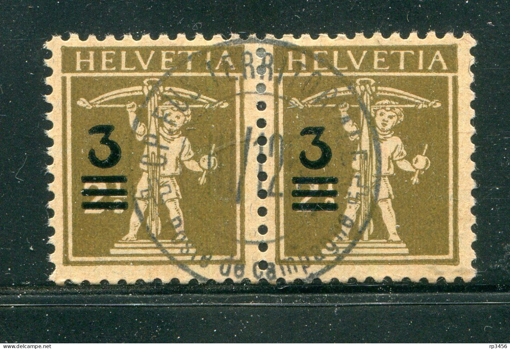 "SCHWEIZ" 1930, Mi. 239 Waagr. Paar Gestempelt (C018) - Oblitérés