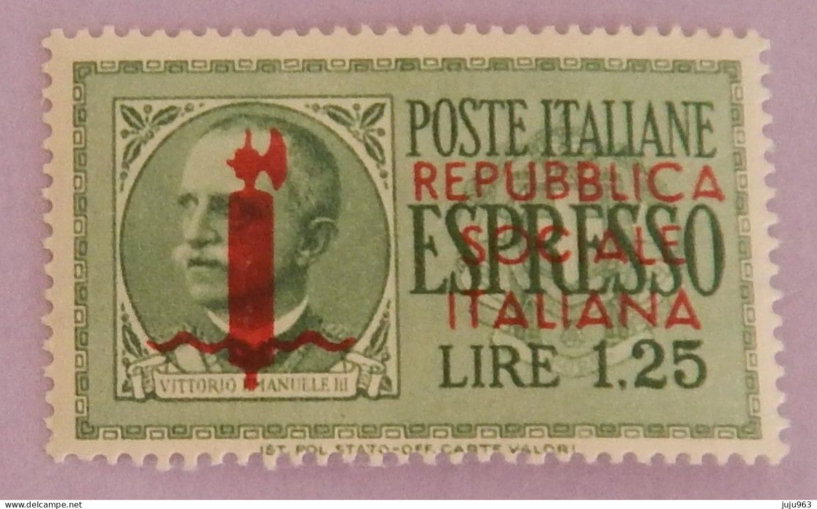 ITALIE REPUBLIQUE SOCIALE EXPRES YT 3 NEUF**MNH ANNEE 1944 - Poste Exprèsse