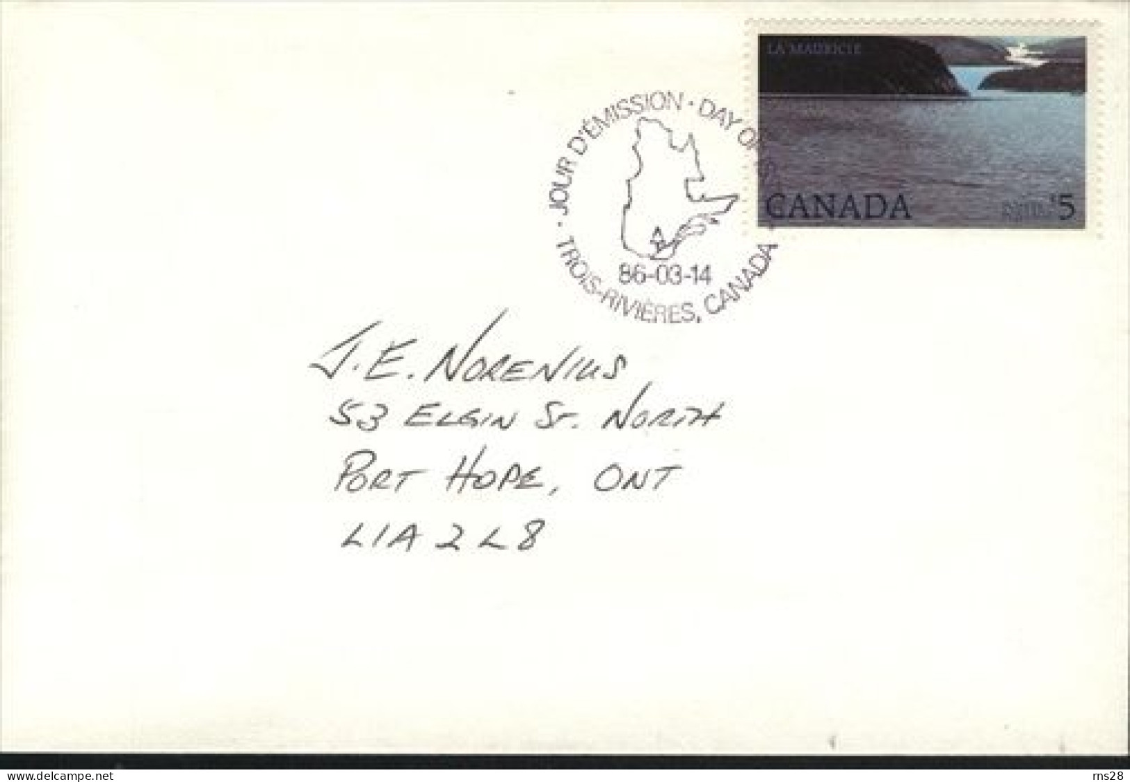 Canada  Cover  La Mauricie FDC SC 1084 - 1981-1990