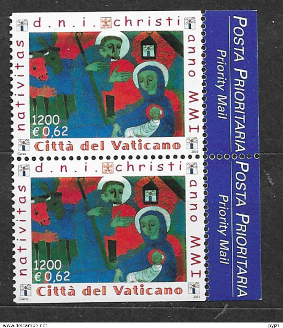 2001 MNH Vaticano Mi 1391 From Booklet - Unused Stamps