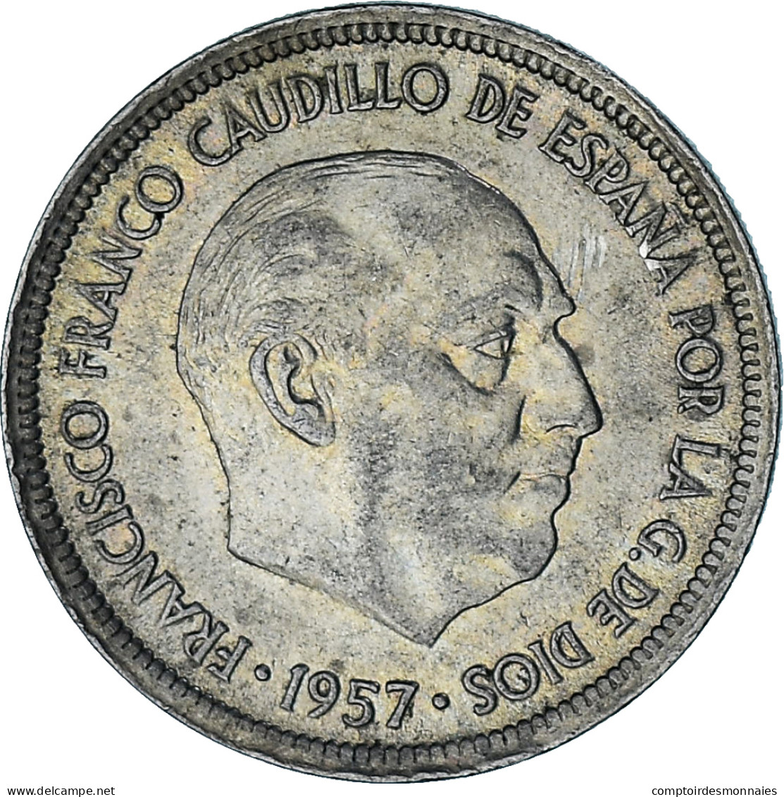 Espagne, Caudillo And Regent, 5 Pesetas, 1957 (60), Cupro-nickel, TTB+, KM:786 - 5 Pesetas