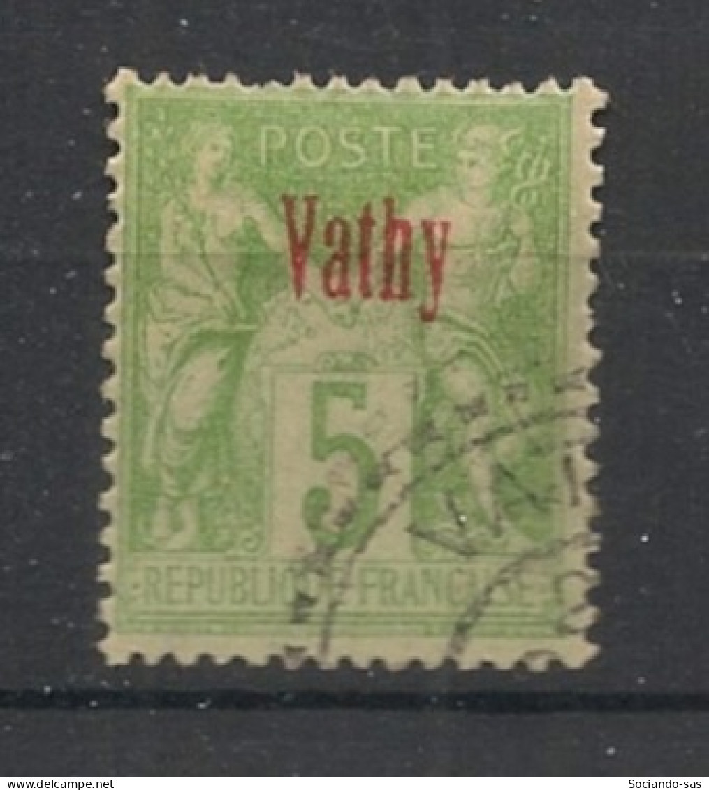 VATHY - 1893-1900 - N°YT. 2 - Type Sage 5c Vert-jaune - Type I — Oblitéré / Used - Usati
