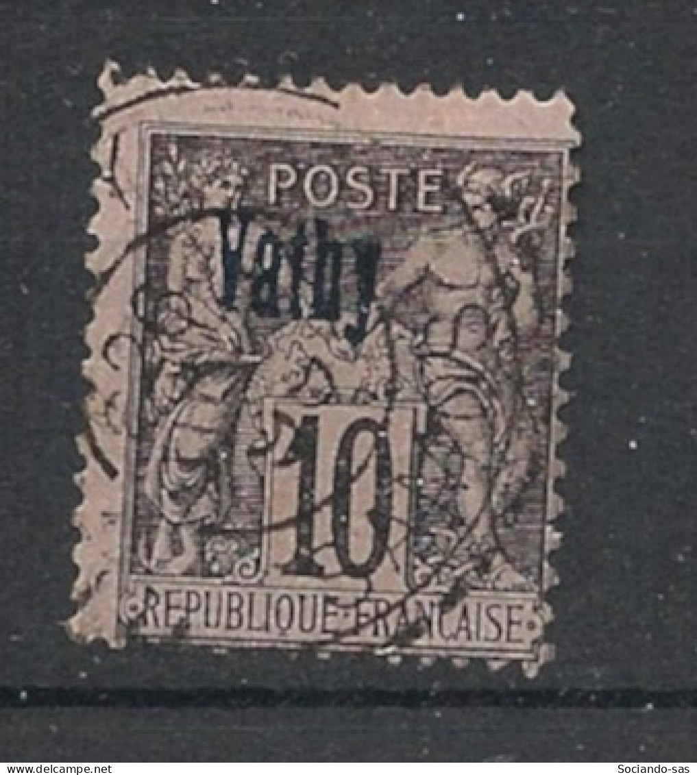 VATHY - 1893-1900 - N°YT. 4 - Type Sage 10c Noir Sur Lilas - Type I — Oblitéré / Used - Usados