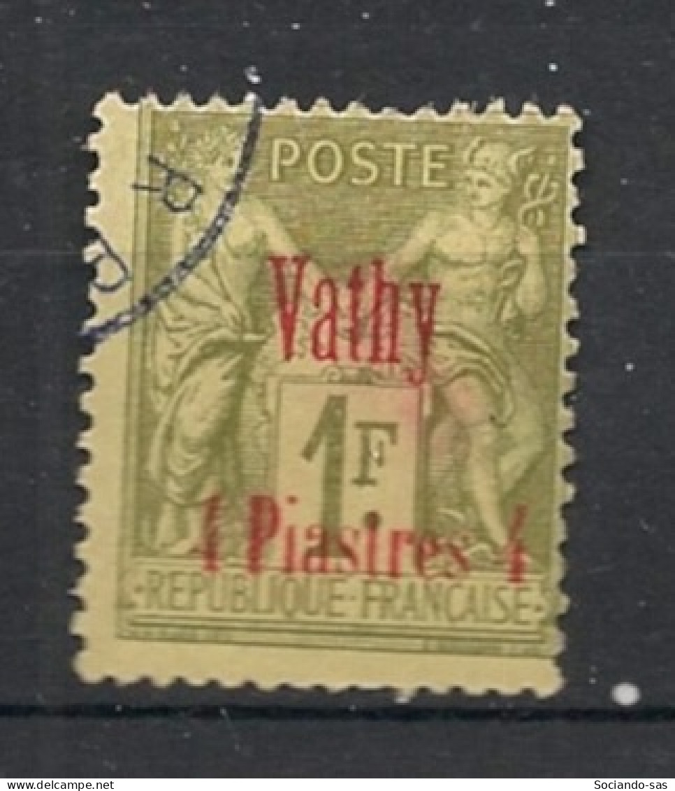 VATHY - 1893-1900 - N°YT. 9 - Type Sage 4pi Sur 1f Olive - Oblitéré / Used - Oblitérés