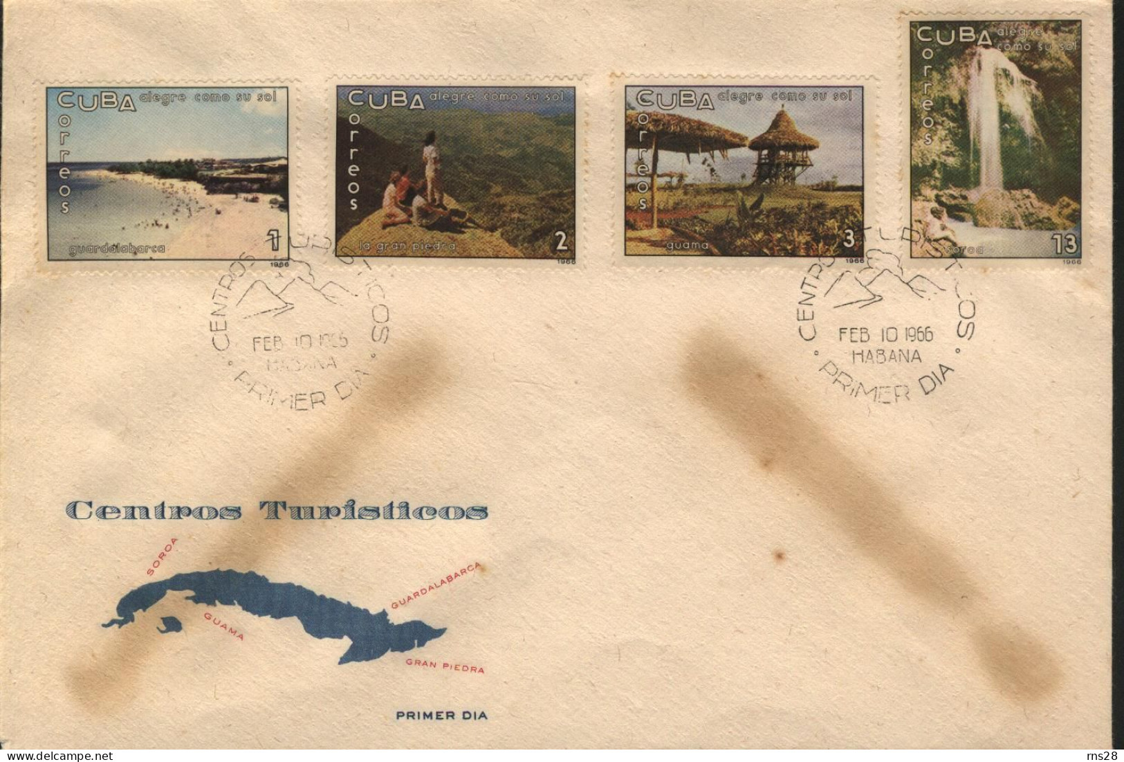 CUBA FDC Scott 1073-76 Paintings - FDC