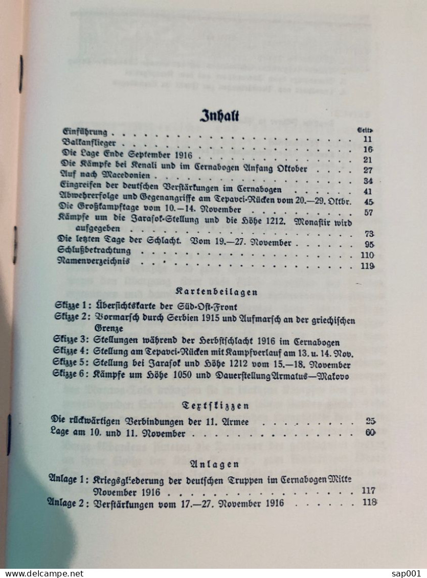 Herbstschlacht In Macedonien - Cernabogen 1916 REICHSARCHIVS - 5. Guerras Mundiales