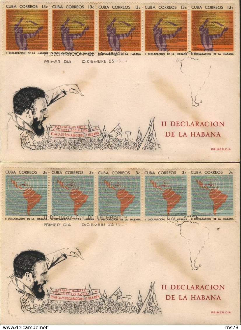 CUBA FDC Scott 931-32 Havana Declaration - FDC