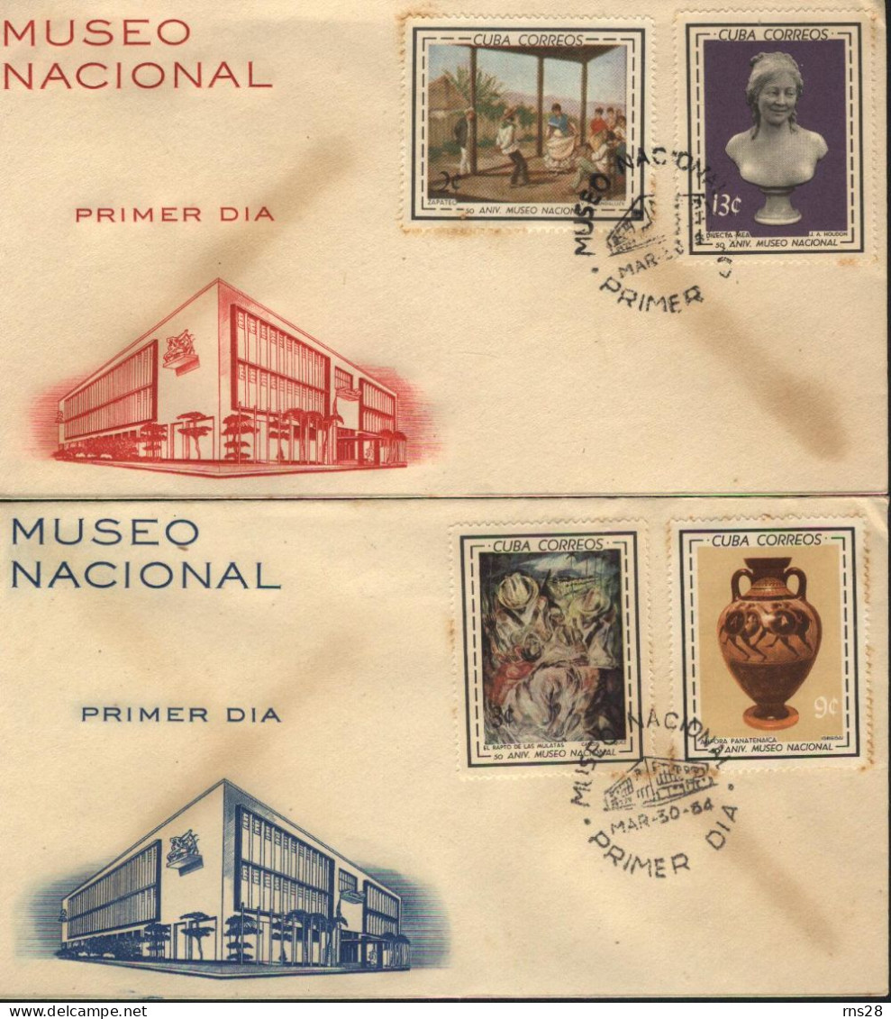 Cuba FDC Scott 817-20 Paintings - FDC