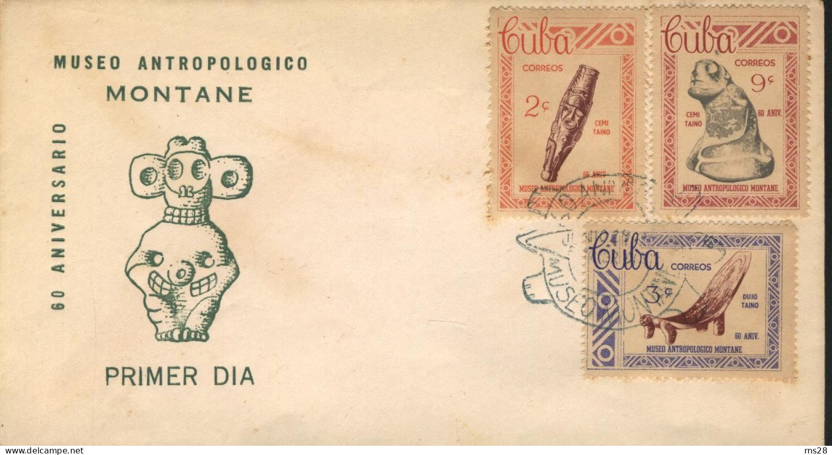 Cuba FDC Scott 791-93 Antropology Museum - FDC