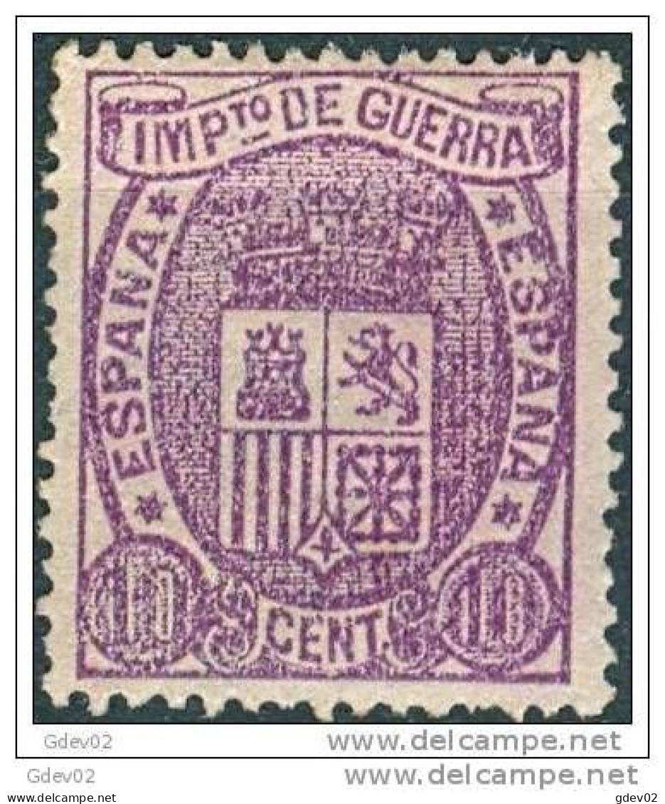 ES155SASF-L3701-TESTANnu. España,Spain,Espagne.IMPUESTOS  DE GUERRA 1875.(Ed 155) Sin Goma.MAGNIFICO - Nuovi