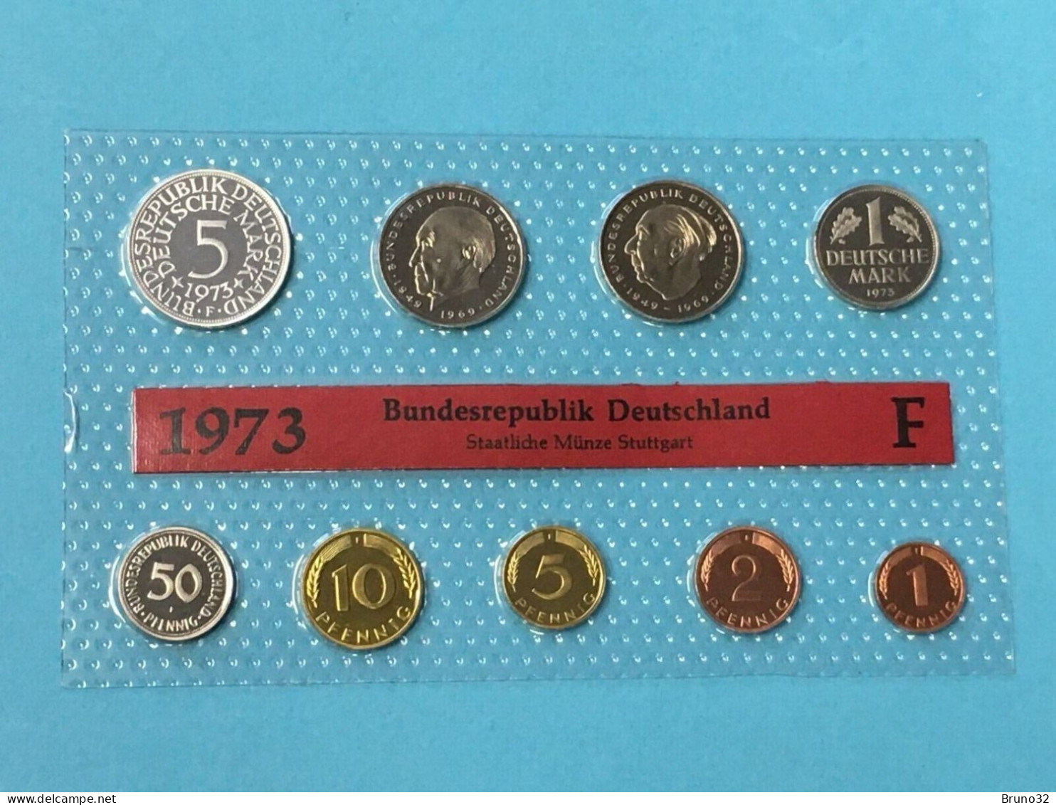 BRD - GERMANIA FEDERALE - 1973 F PROOF - Set Di Monete Divisionali - Mint Sets & Proof Sets