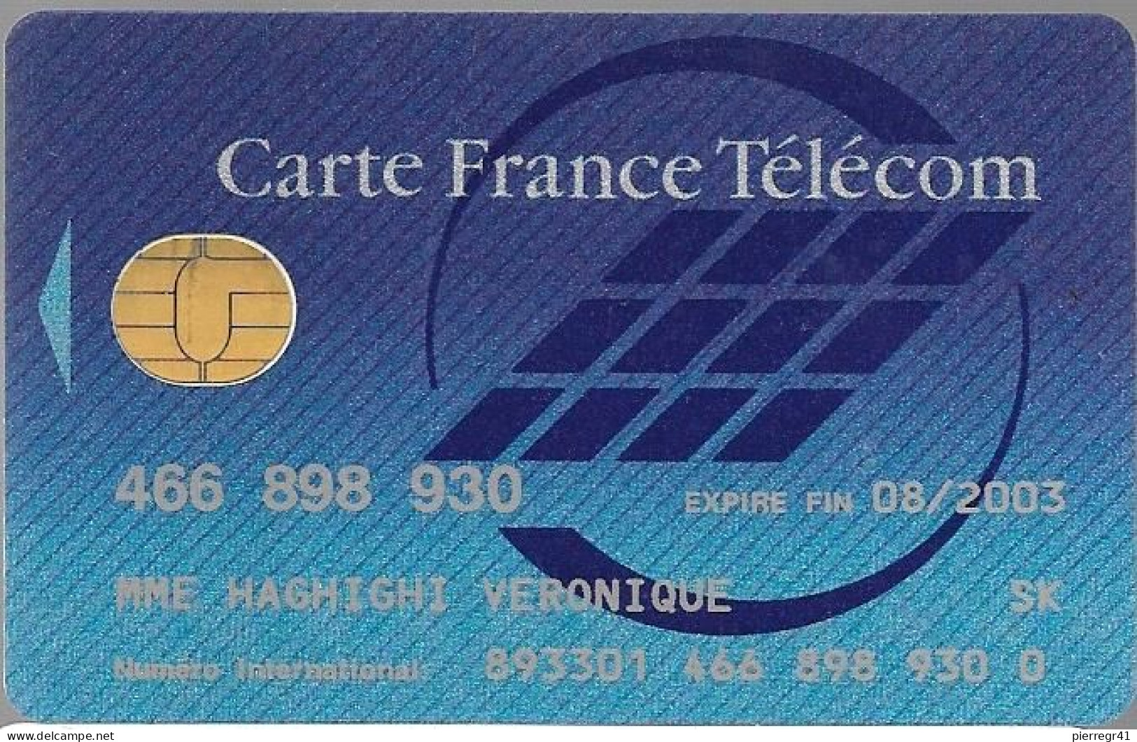 CARTE FRANCE TELECOM-PUCE SOL C-INTERNATIONALE-Exp03/2003-V°N°Vert En Bas A Gauche-TBE -  Schede Di Tipo Pastel   