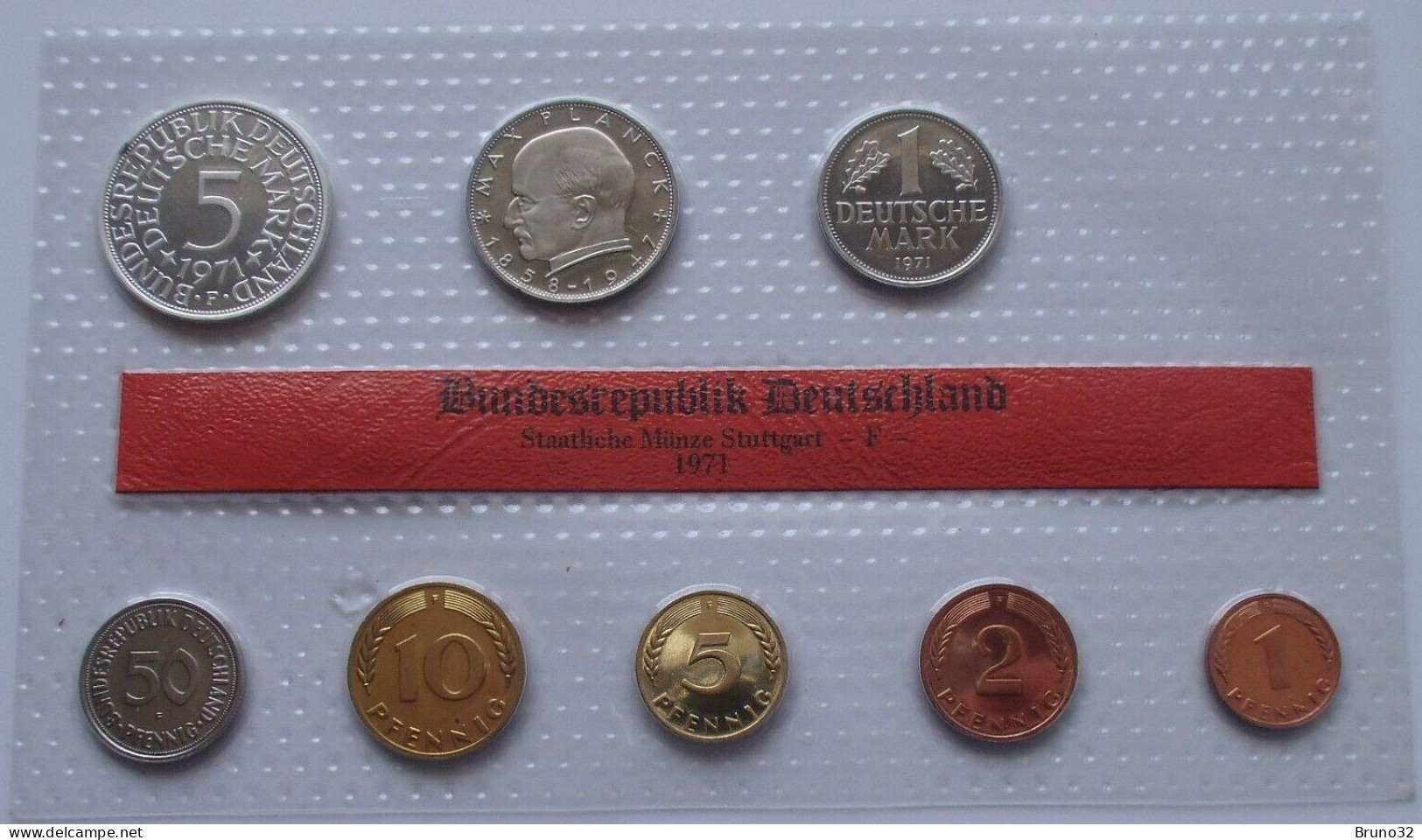 BRD - GERMANIA FEDERALE - 1971 F PROOF - Set Di Monete Divisionali - Mint Sets & Proof Sets