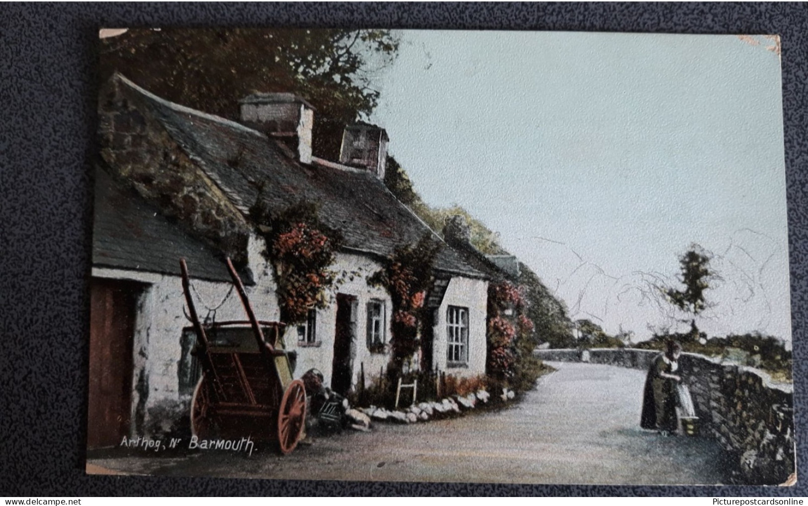 ARTHOG NEAR BARMOUTH OLD COLOUR POSTCARD WALES - Merionethshire