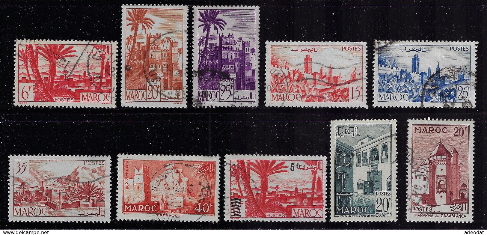 FRENCH MOROCCO 1947-1948 STAMPS CANCELLED.jpg - Usati
