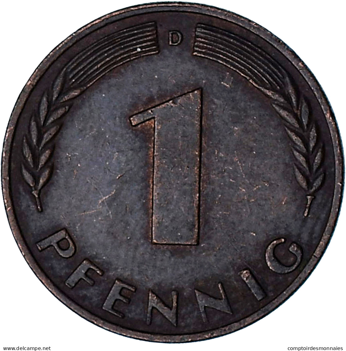 République Fédérale Allemande, Pfennig, 1950, Munich, Cuivre Plaqué Acier - 1 Pfennig