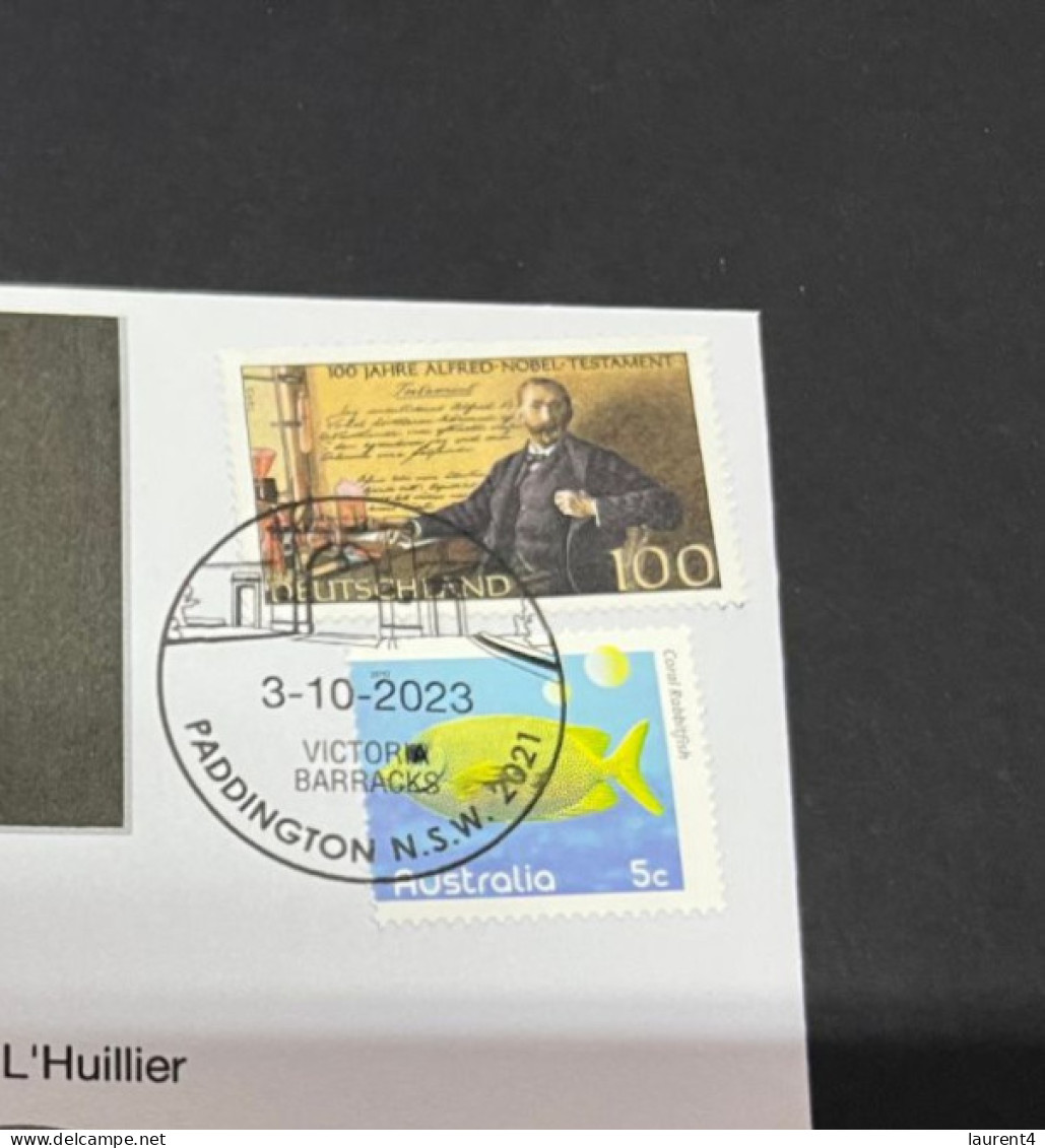 4-10-2023 (3 U 17) Nobel Physics Prize Awarded In 2023 - 1 Cover - Germanu NOBEL Stamp (postmarked 3-10-2022) - Autres & Non Classés