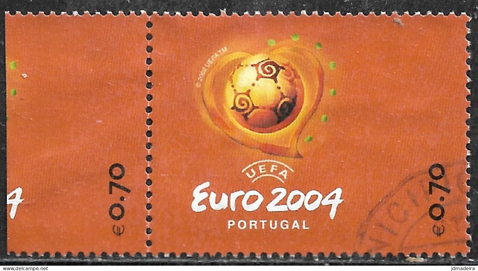 Portugal – 2003 UEFA Euro Soccer Championship 0,70 Used Stamp - Oblitérés