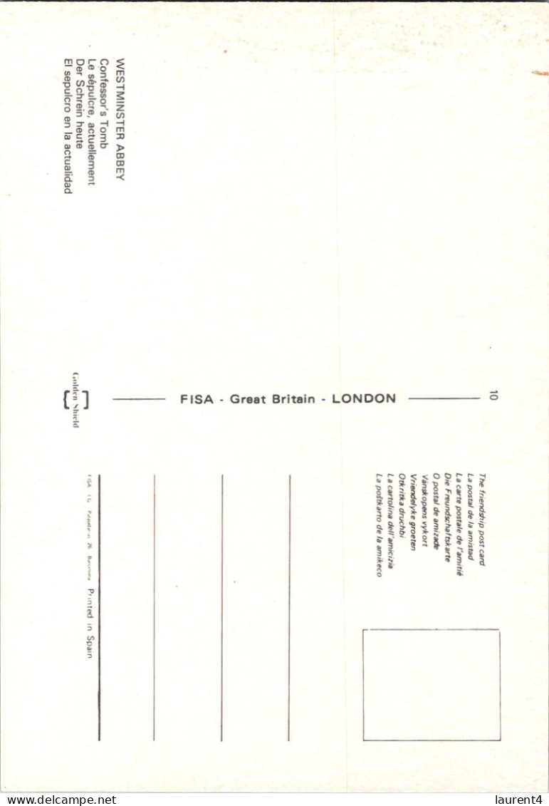 4-10-2023 (3 U 20) UK - London Westminter Abbey (2 Postcards) - Eglises Et Cathédrales