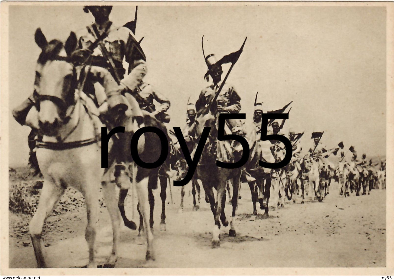 Colonie Italiane Colonia Italiana Etiopia Addis Abeba Cavalleria Indigena Verso Addis Abeba  (v.retro) - Ethiopie