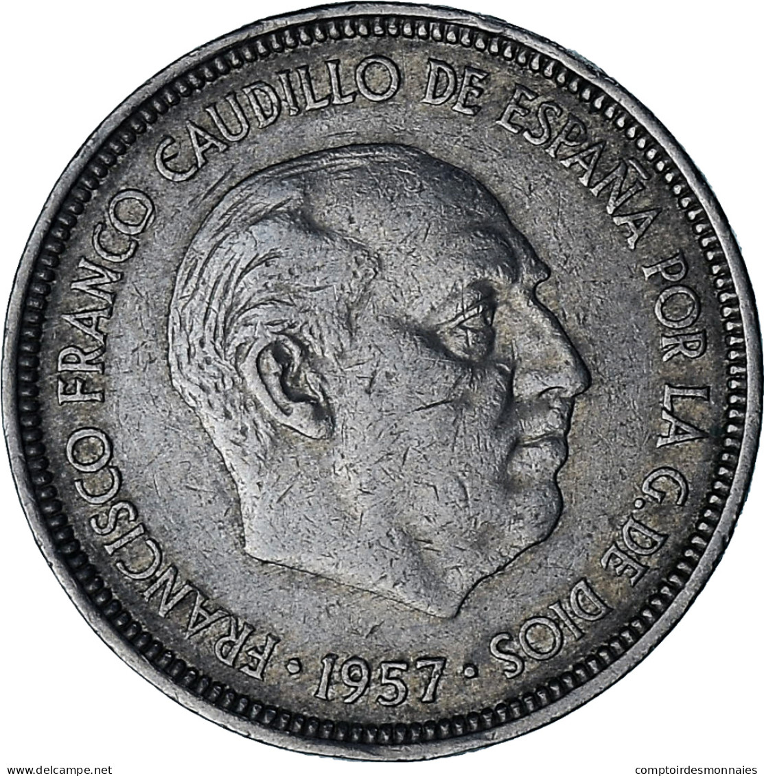 Espagne, Caudillo And Regent, 5 Pesetas, 1957 (74), Cupro-nickel, TTB, KM:786 - 5 Pesetas