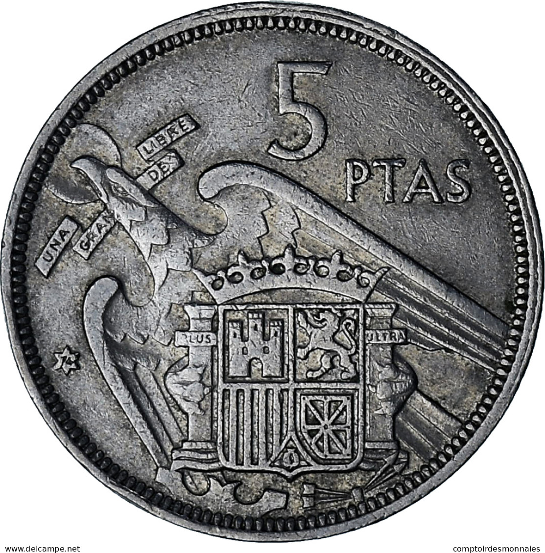 Espagne, Caudillo And Regent, 5 Pesetas, 1957 (74), Cupro-nickel, TTB, KM:786 - 5 Pesetas