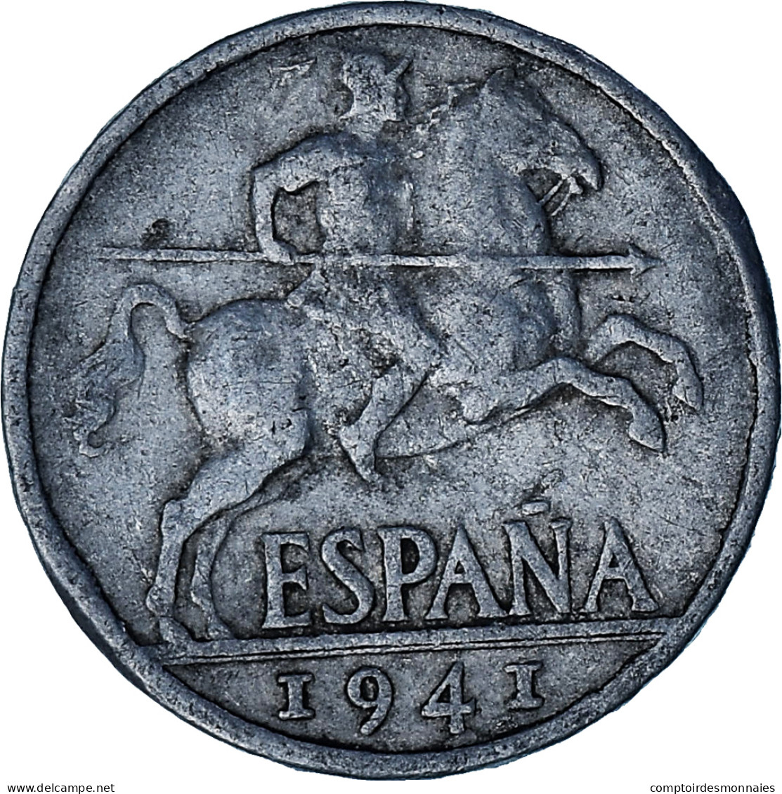 Espagne, 10 Centimos, 1941, Aluminium, TTB, KM:766 - 10 Centesimi