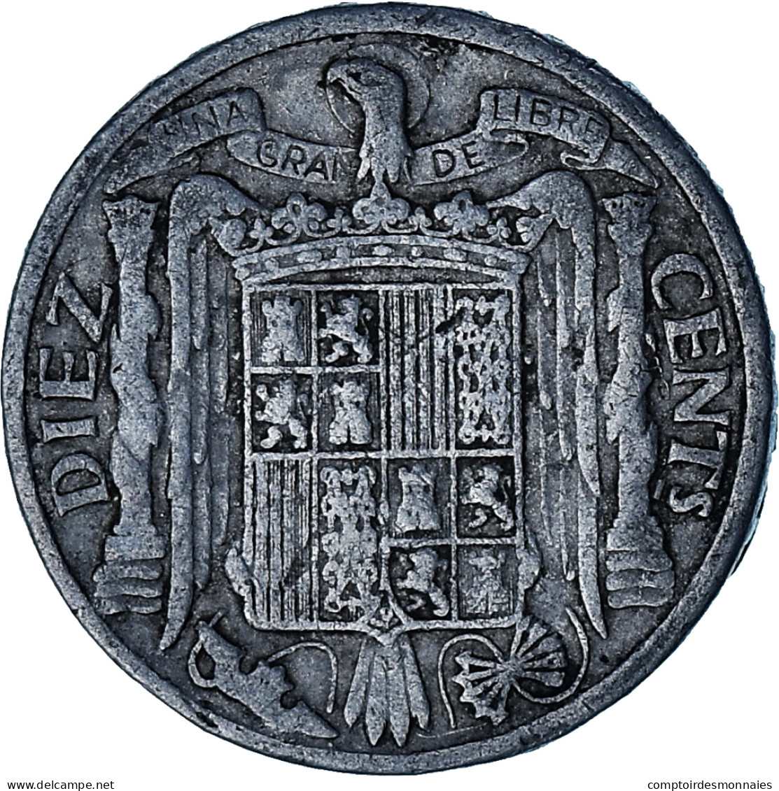 Espagne, 10 Centimos, 1941, Aluminium, TTB, KM:766 - 10 Centiemen