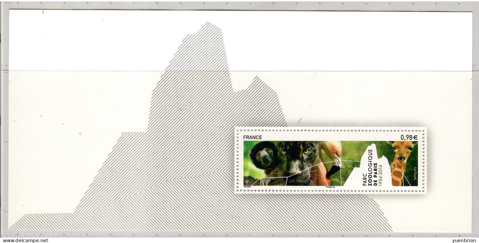 France 2014, PARC ZOOLOGIQUE DE PARIS, SOUVENIR PHILATELIQUE, MNH** - Fenicotteri