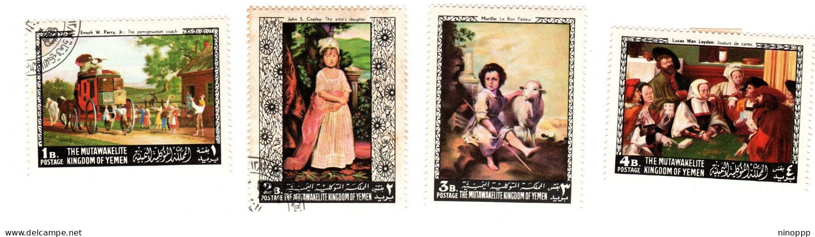 Yemen Kingdom,cat 592-96 1968  Paintings , Mint And Used - Yémen