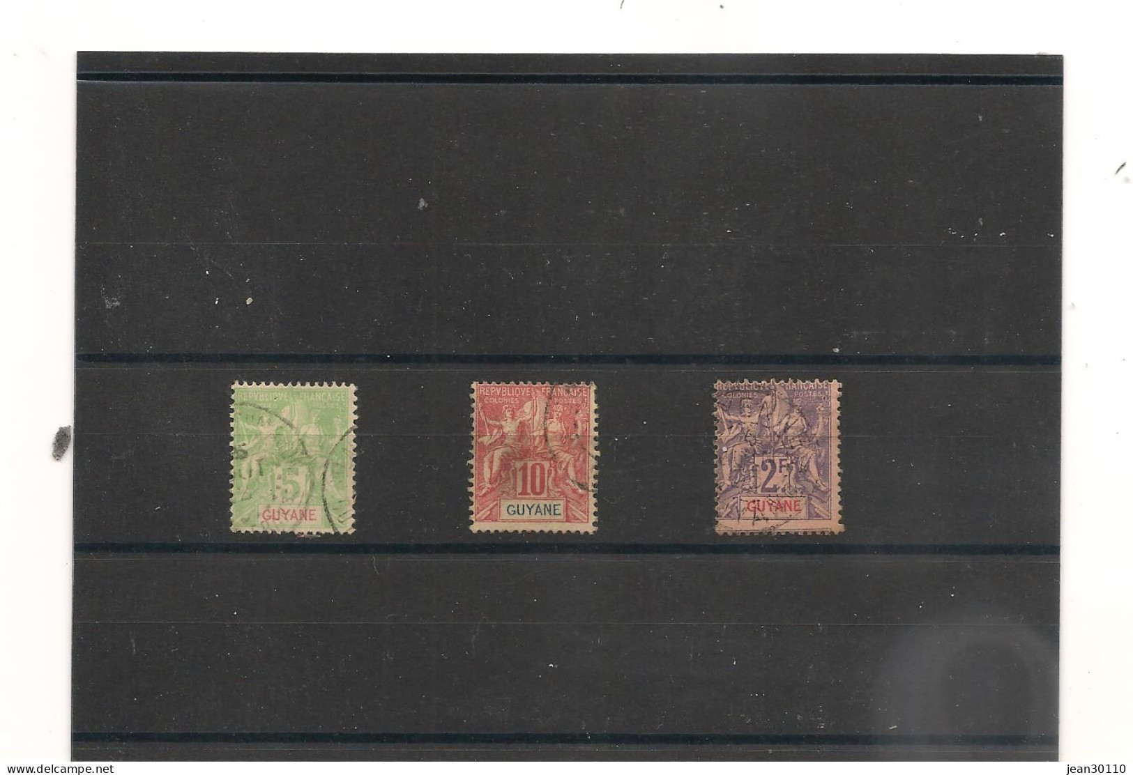 GUYANE FRANÇAISE ANNÉES 1900/04 N°Y/T : 43/44-48 Oblitérés - Used Stamps