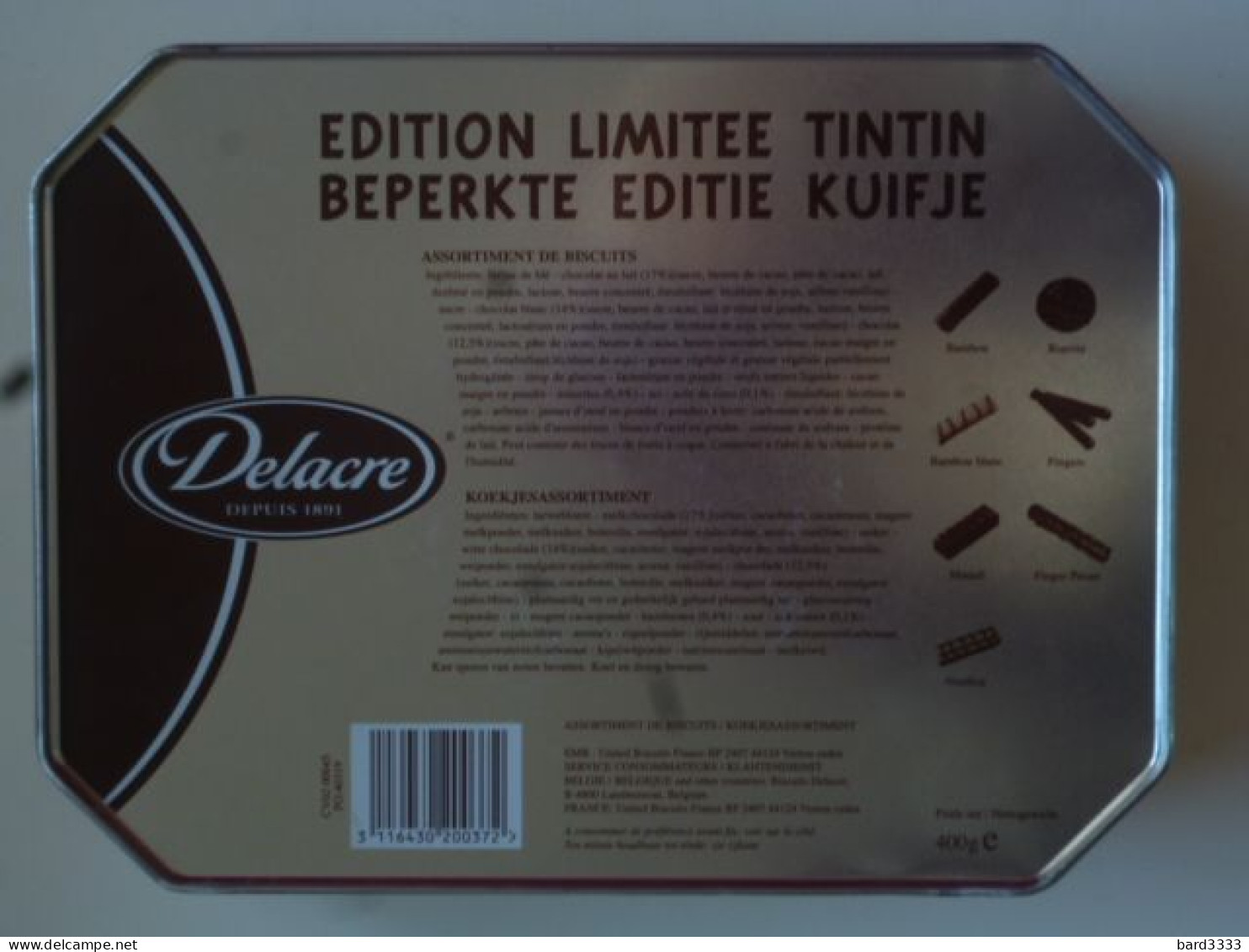 Boite Publicitaite Tintin Delacre Edition Limitée II - Autres Accessoires