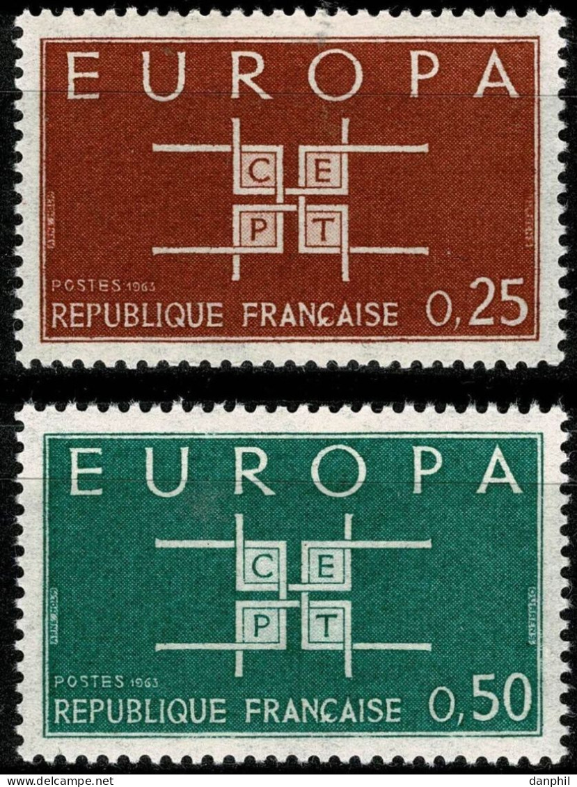 France 1963 Europa CEPT (**) Mi 1450-51- M€1,20; Y&T 1396-97- €1,- - 1963