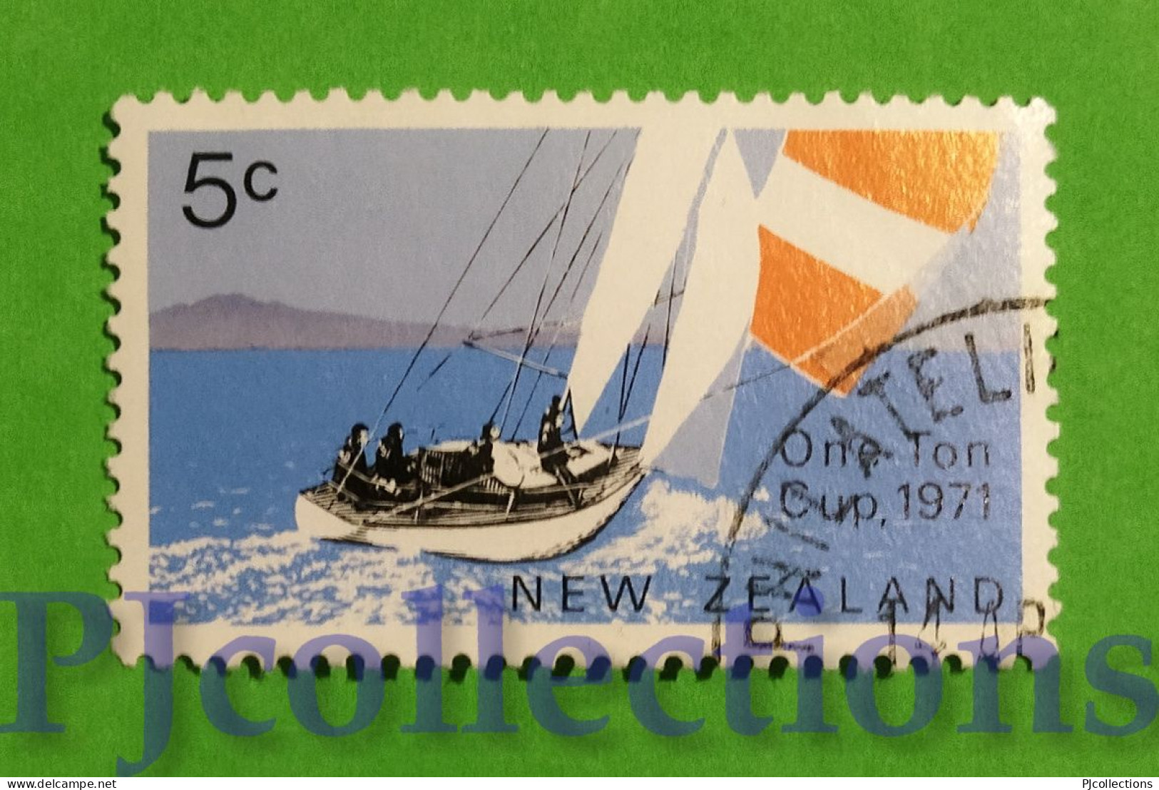 S450 - NUOVA ZELANDA - NEW ZEALAND 1971 ONE TON CUP 5c USATO - USED - Used Stamps