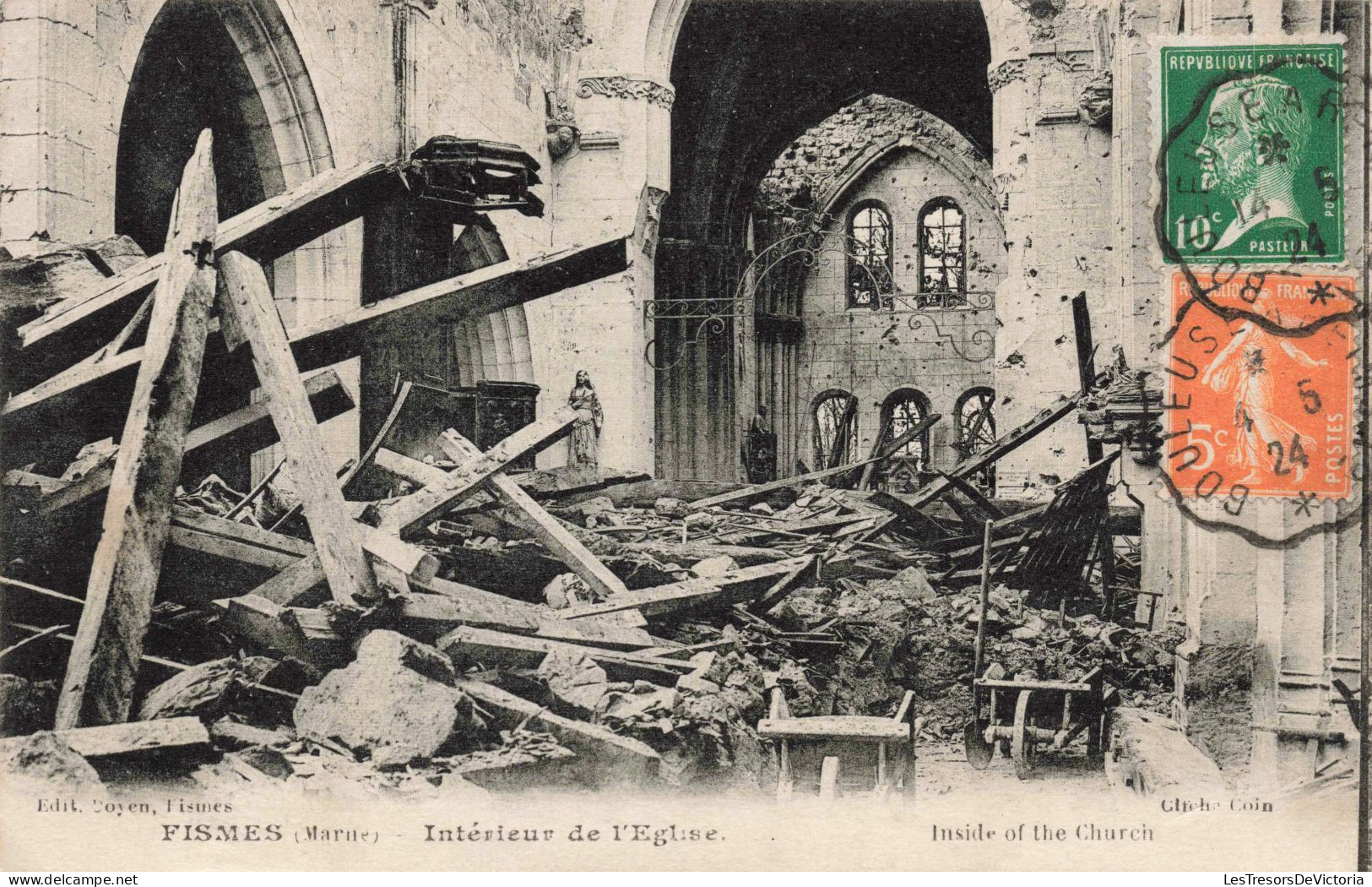 FRANCE - Fismes - Intérieur De L'église- Carte Postale Ancienne - Fismes