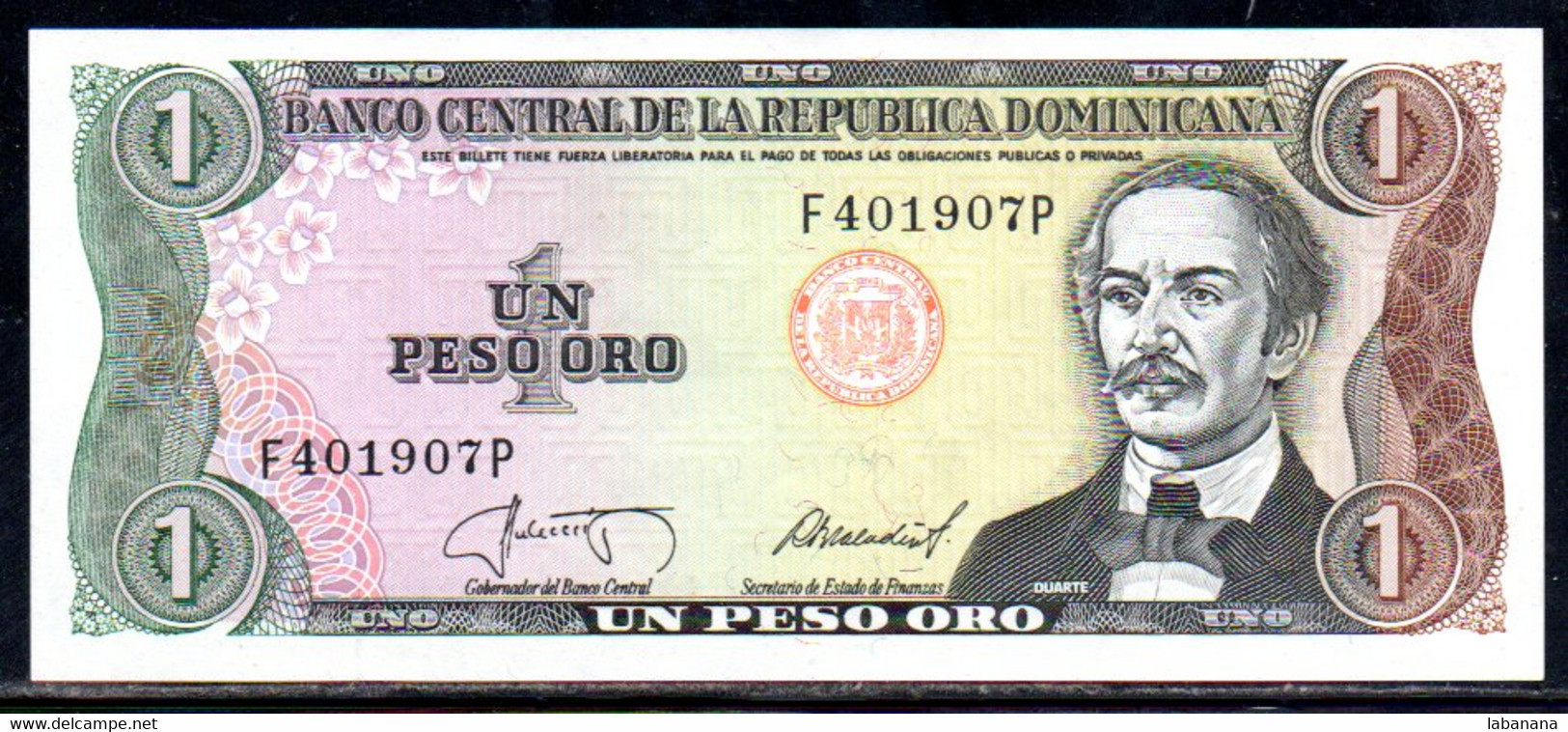 659-Dominicaine 1 Peso Oro 1987 F401P Neuf/unc - Dominicana