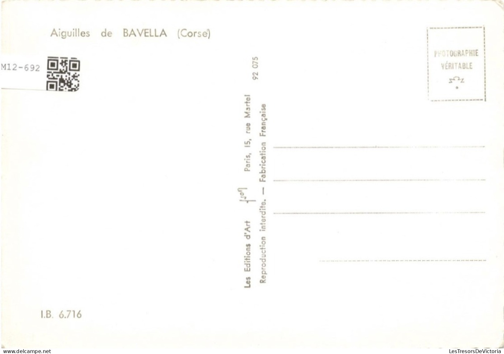 FRANCE - Corse - Aiguilles De Bavella  - Carte Postale Ancienne - Sonstige & Ohne Zuordnung