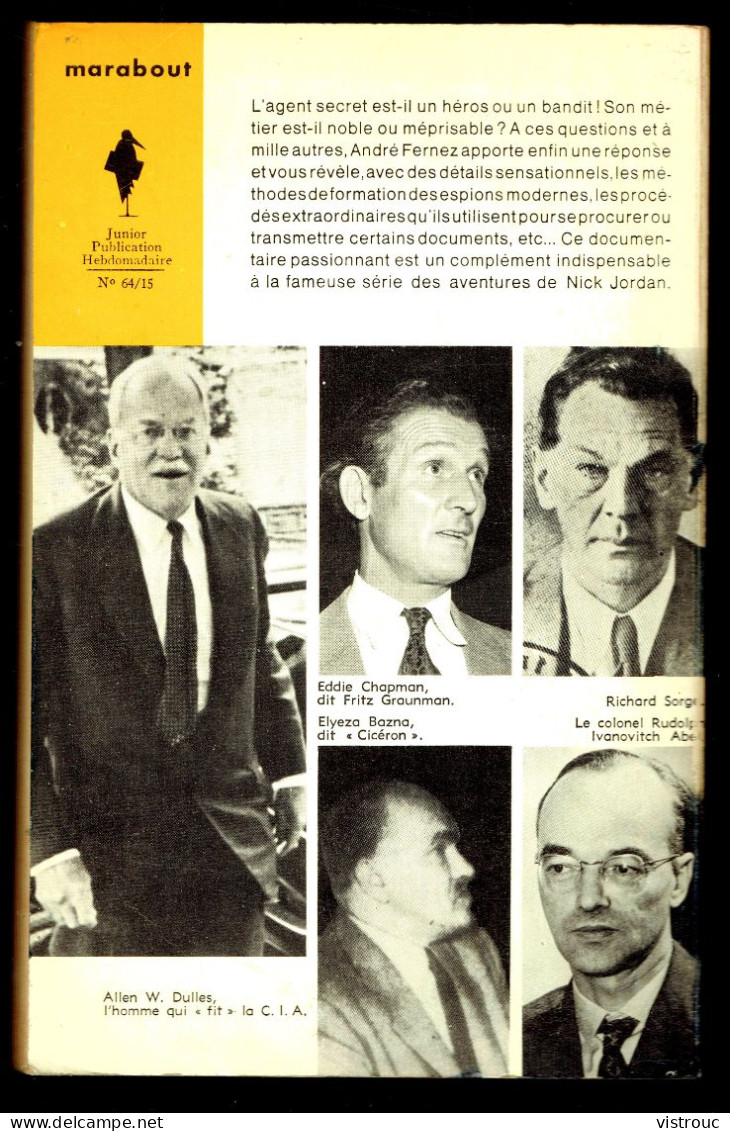 "Les Coulisses De L'espionnage", Par André FERNEZ - MJ N° 272 - Espionnage - 1964. - Marabout Junior