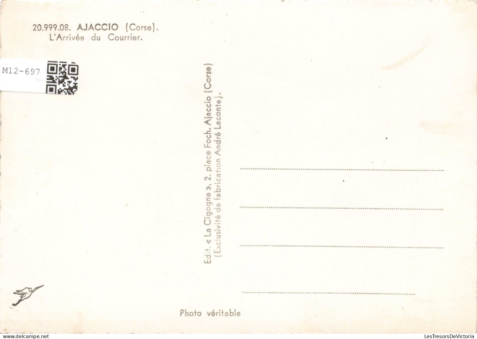 FRANCE - Ajaccio (Corse) - Arrivée Du Courrier - Carte Postale Ancienne - Ajaccio