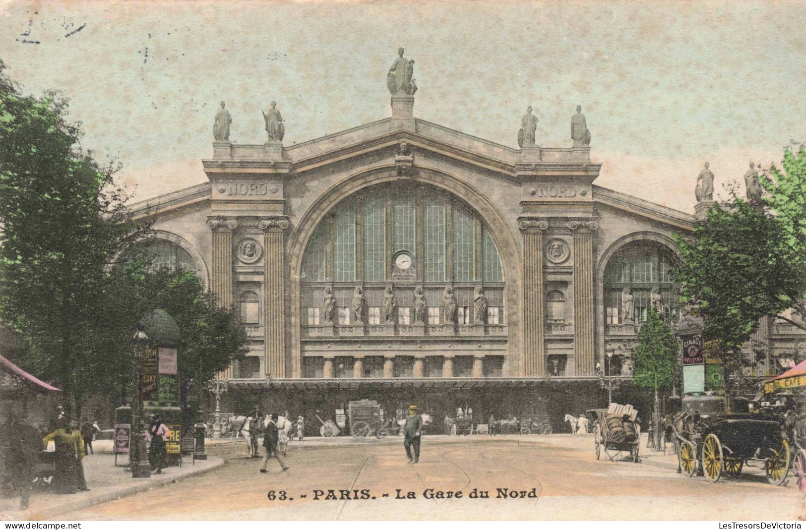 FRANCE - Paris - La Gare Du Nord - Colorisé - Carte Postale Ancienne - Plätze